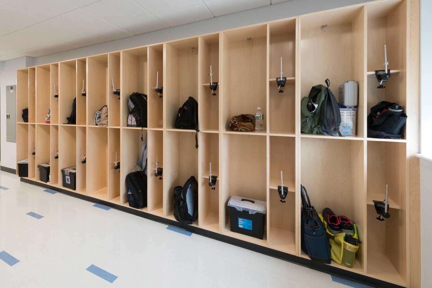 classroom backpack storage Commercial Casework and Cabinets