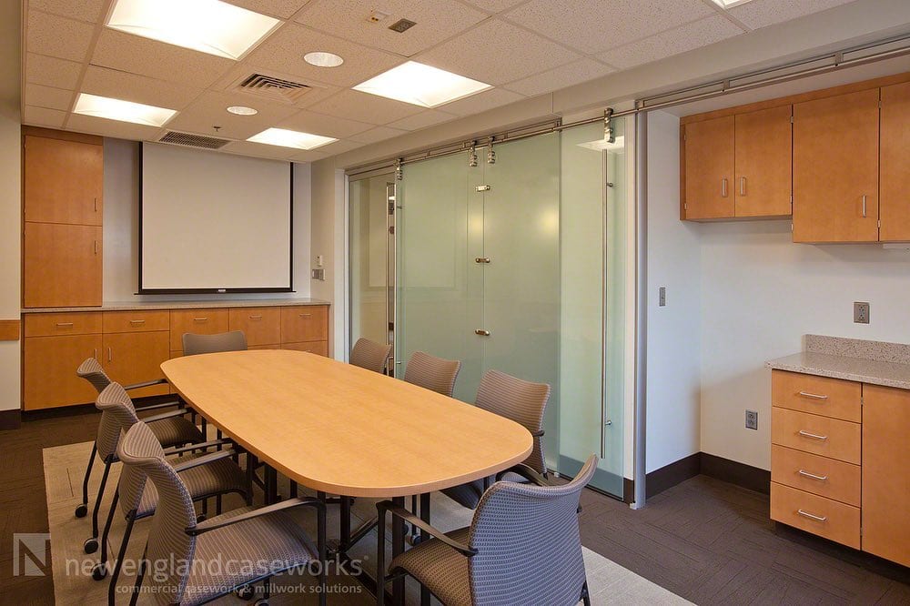 11887150626775697758377728703530353539854746n | New England Caseworks Completed Project massgeneral Jackson Lab NEC provided quartered white maple with a chemical resistant finish and epoxy tops for the research lab For the millwork package wood cabinets with laminate tops were located in the conference room and a customized reception desk was fitted with a solid surface top Architect Linea 5 Contractor FL Caulfield Sons Check out the project gallery at httpsnewenglandcaseworkscomprojectmass general hospital jackson lab healthcarecasework healthcaremillwork hospitalcasework hospitalmillwork woodcabinets receptiondesk solidsurfacetops plasticlaminatetops quarteredmaple researchlab conferenceroomcabinet chemicalresistant labcabinets blog
