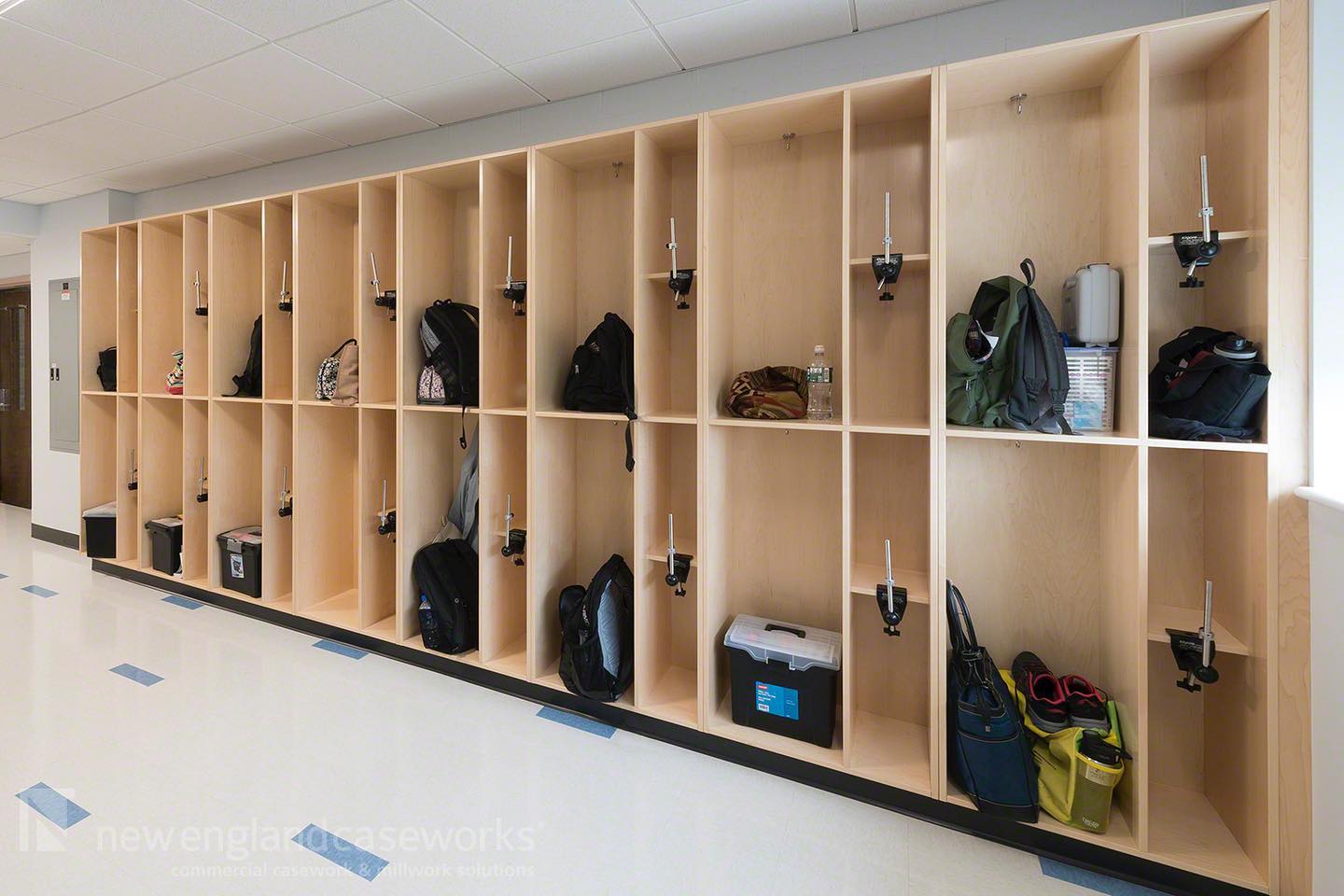 Classroom Backpack & Coat Storage
Backpack and coat storage is a common entryway structure that consists of tall open compartments with coat hooks for easy access. Contact us at https://newenglandcaseworks.com/casework-millwork/specialty-casework/classroom-backpack-storage/ to assist in designing classroom storage that best fits your needs!
#backpackstorage #coatstorage #entrywaystorage #backpackcubbies #coathooks #storagecompartments #opencompartments #openstorage #classroomstorage #commercialstorage #woodstorage #phenolicstorage #laminatestorage #woodcabinets #phenoliccabinets #woodcabinets #instagram